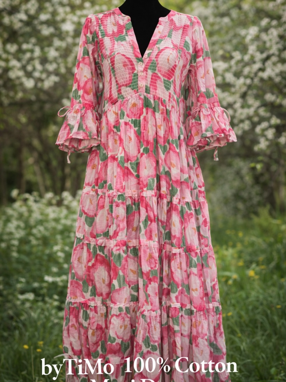 TIMO Stunning Floral Tiered Maxi Dress